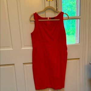Ann Taylor Vibrant orange/Red Mini Dress. No size tag, but sz 6